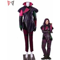 MMGG Descendants 2 Cosplay Mal Cosplay Costume Leather Coat Punk Style Full Set Custom Made Size Party Top