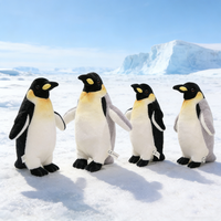 Polar Animals Ultra Realistic Cute Penguin Plush Toy Chubby Black White Stuffed Penguin Doll for Room Decoration & Gift
