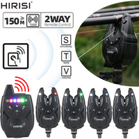 Hirisi S9 Carp Bite Alarm 1+4 Kit Waterproof Carp Fishing Alarm Volume Sensitivity Control Bite Indicator Fishing Accessory