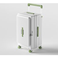 Large-capacity expandable luggage, front-opening thickened trolley case, 24-inch - resistant travel suitcase, 30-inch student