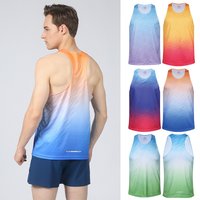 Men's Sports Vest Marathon Running Sleeveless Quick Drying Tank Top Ultra-light Track And Field Polyester Jersey