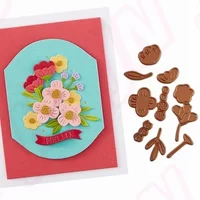Florals Bottle Bee Hot Air Balloon Metal Cutting Dies Clear Stamps Stencil Hot Foil for DIY Making Gift Card Christmas 2025 New