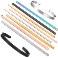Barre droite en acier inoxydable, largeur 4mm/5mm/6mm, manchette miroir brossé mat, Bracelet vierge pour outils de fabrication de bijoux