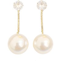 Elegant Simplicity Flashing Zirconia Pearl Dangle Earrings for Women and Girls Trendy Accessory for Weddings And Parties Jewelry