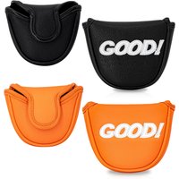 1pc Golf Mallet Putter Cover, Semi-Circular Head Cover, PU Material, Compatible with Most Brands