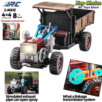 JJRC C8836 1/12 4WD Full-Proportional RC Tractor 2.4G Smoke LED Sound RTR 3.7V 500mAh Retro Farm Vehicle Toy Gift for Adult