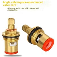 Universal Tap Valves for Bathroom and Kitchen, Brass Ceramic Disc Faucet Stem Cartridge