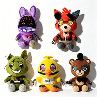 New Cute Microphone Bear Plush Toy Pirate Fox Stuffed Doll Soft Cartoon Animal Figure Gift For Fans Collection Birthday Present