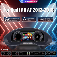 Carcluster 12,3'' LCD Digital-Kombiinstrument für Audi A6 A7 Baujahre 2012-2018 Digitales Armaturenbrett mit HDMI-Unterstützung, Carplay, Radio und Instrumententafel
