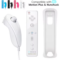 Gamepad For Nintendo Wii/Wii U Joystick 2 in 1 Controller Set Wireless Remote Motion Plus with Silicone Case Video Game