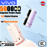 VIVO 50000mAh Capsule Power Bank Ultra-Fast Charging Powerbank LED Digital Display Portable External Battery For iPhone Samsung