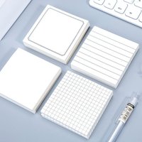 80Page /book Simple Sticky Notes,Self-Adhesive Tearable Grid Lined Notepad Message stickers for Company Office School Students