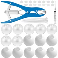 15Pcs DIY Stress Ball Kit Blank Pressure Ball Skin DIY Kit with Expander Tool Make Your Own Stress Toy for Adults Beginners