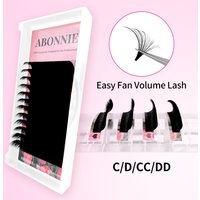 Abonnie Cashmere Easy Fan Matte Black Lashes Extensions C/CC/D/DD Volume Wimpern Mega Cilios Fanning