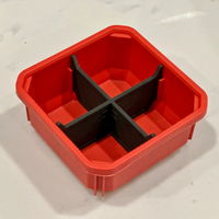4-Compartment Cross Divider Compatible For Milwaukee Packout Slim Bin Tool Box Organizer Accessory