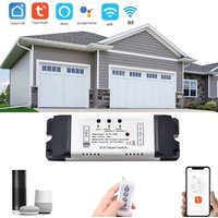 Wifi schalter smart garagentor öffner controller 2ch relais modul timer arbeiten mit alexa google home smart life/tuya app steuerung