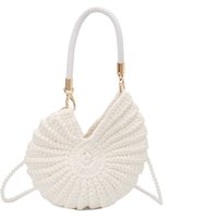 Cute Korean Style Conch Knitted Bag Braided Shell Knitted Shoulder Bag Vacation Style Handbag Beach Bag Seaside
