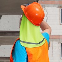 Quick Dry Long Tail Sun Protection Headscarf Sweat Absorbing Hard Hat Liner Outdoor Men Women UV Block Hat