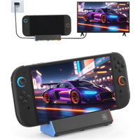 Switch 2 Dock Station with 4K HDMI Output, RGB Breathing Lights, 2 USB Ports & Type-C: Portable, Stylish, and Feature-Packed for