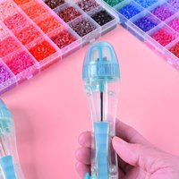 2.6mm Tip Bead Placement Pen Press Crafts Maker Ergonomic Grip Bead Positioning Pen Automatic Save Time Perler Hama Beads Pen