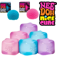 Schylling Needoh Nice Cube Textured Desk Sensory Cube Stress Relief Fidget Ball Fidget Toy for Anxiety Focus Adults Kids