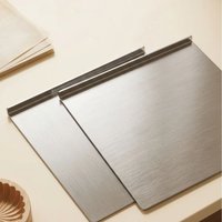 New Stainless Steel Stainless Steel Cutting Boards with Lip Rectangle Chopping Board Kitchen Non Slip Chopping Block Kitchen