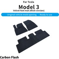 Suitable for Tesla 2021-2023 Model 3 Suede Floor Mats (Thick) Car Floor Mats