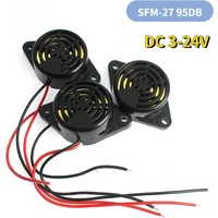 5pcs SFM-27 Active Electronic Buzzer DC 3-24V 20ma Alarm Siren Buzzers 95dB High Decibel Continuous Beep Speaker for Arduino