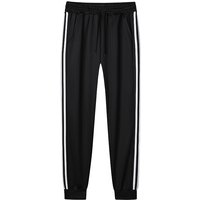 High quality men's autumn new style men's leggings casual pants with three bars, spring and summer casual pants, white tower fas