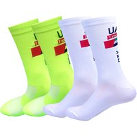 2 Pairs New 2025 UAE Cycling Socks Comfortable Running MTB Bike Socks High Quality Road Football Bicycle Socks