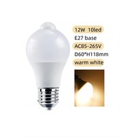 E27 PIR Sensor Light Bulb LED Motion Sensor Bulb LED Lamp 85-265V Auto ON/OFF Night Light For Porch Stairs Garage Security Light