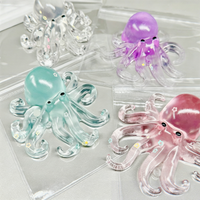 Kawaii Bling Duck Transparent Jellyfish Octopus Taba Squishy Stress Relieving Sensory Fidget Toys Anxiety Pull Focus Desk Gift