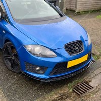 Gloss Black ABS Front Bumper Lip Spoiler Splitter Diffuser Retrofit For Seat Leon MK2 2.5 FR/Cupra Hatchback 2009-2012 Facelift