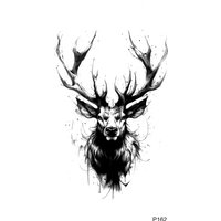 Lucky Deer Waterproof Temporary Tattoo Sticker Fake Tattoo Flash Tattoo Tatuagem Henna Tatoo Men