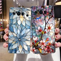 Luxury Phone Case For Google Pixel 10 9 8 9A 8A 7 7A 6 Pro XL 6A 5G Black Soft Back TPU Cover Flower marble Geometry