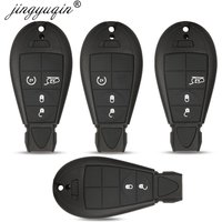 jingyuqin Fobik Remote Car Key Shell for Jeep Cherokee /Cherokee Sport KL 2014 - 2019 Dodge Chrysler 2/3/4BTN Key Case