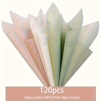 120Pcs - Removable Flower Wrapping Lining Paper, Flower Wrapping Paper, Floral Arrangement Wrapping Paper, Various Soft Colors (Pink, White, Green) Suitable for Crafts, DIY Projects and Gift Wrapping,