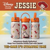 1pc 12oz Disney Toy Story Jessie Stainless Steel Tumbler Wave Print with Carry Handle Portable Cup for Outdoor Travel Daily Use