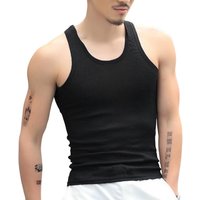 2025 Men O-neck Sleeveless Tank Tops Men's Tank Top With Good Elasticity Breathability Fitness Sports And Slim Fit Outdoor Vest