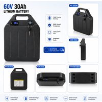 60V 40Ah Elektroroller Lithium-Batterie 18650 Wasserdichtes Hochleistungs-Akkupack mit BMS 67,2V 2A Ladegerät für 60V Chopper E-Motorrad EU Lager Schneller Versand
