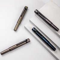 Hongdian M2 Mini Short Rollerball Pen Aluminum Alloy Pocket Portable Writing Travel Pen, Fine Nib 0.5mm