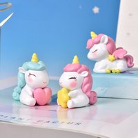 1pcs Star Unicorn Miniature Garden Micro Landscape DIY Crystal Ball Accessories Cake Car Desktop Small Figurine Decoration