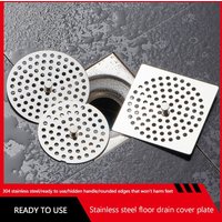 Durable Stainless Steel Floor Drain Net Cover Round Square Shape with Handle Hair Filter Drainage Grille