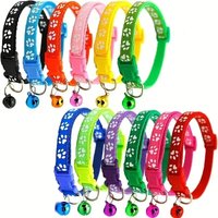 Cat and Dog Universal Dog Cat Neck Ring Small and Medium Sized Dog Teddy Adjustable Pet Towing Rope Neck Ring Bell Collar