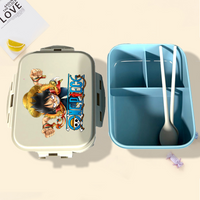 One Piece Lunch Box Luffy Anime Letter A-Z Food Storage Containers Kids Boy School Picnic Bento Lunchbox Office Dinner Case Gift