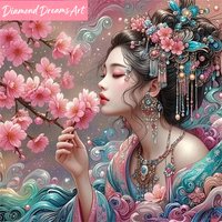 Woman Diamond Embroidery Portrait Painting Flower Pattern for Adults Beginners Diamond Mosaic DIY Handmade Hobby,frameless