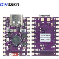 DIYUSER ESP32-C6 SuperMini Development 4MB flash WIFI 6 Bluetooth 5 Microcontroller Programming Learning Board