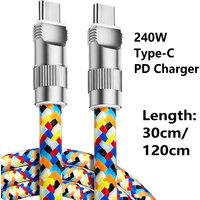 PD Fast Charging Cable Type-C to Type-C for iPhone 15/Samsung/Xiaomi HUAWEI Oneplus Redmi OPPO Vivo, 0.3M/1.2M with Lanyard