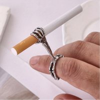 1pcHand bone smoking ring,Skull Pattern Cigarette Holder Ring