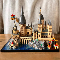 Magiczny Zamek Model Klocki Kreatywny Zestaw Szkoły Magii Miasto DIY Model Mikro Klocki Zabawki do Składania Prezent dla Dzieci i Dorosłych